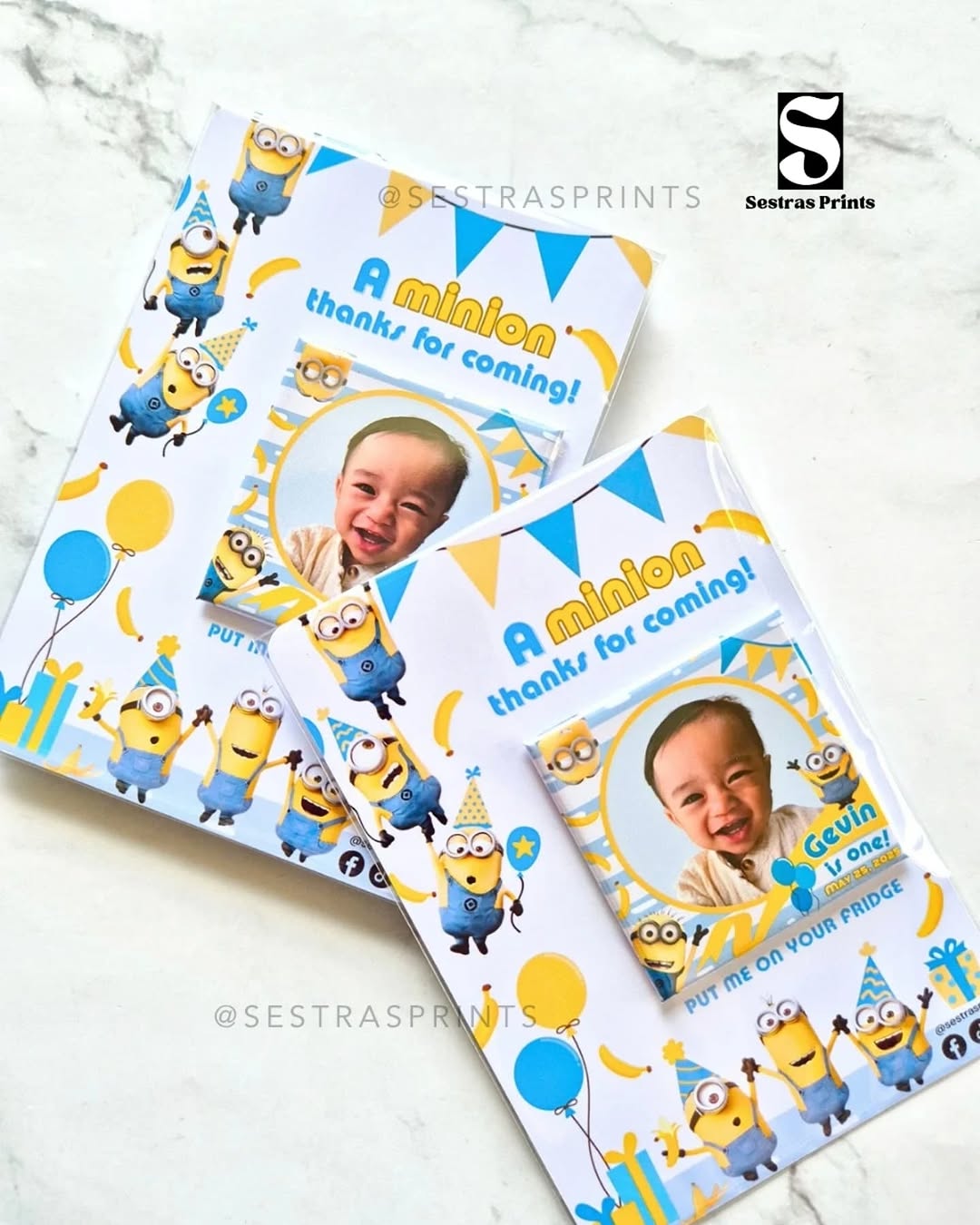Minion birthday themed souvenirs